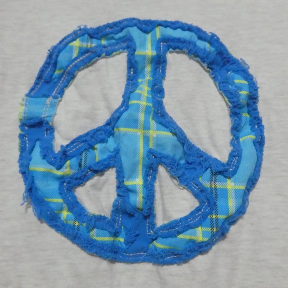 OLD NAVY | medium | long sleeve shirt with Peace Symbol design on front | EUC - Picture 9 of 16